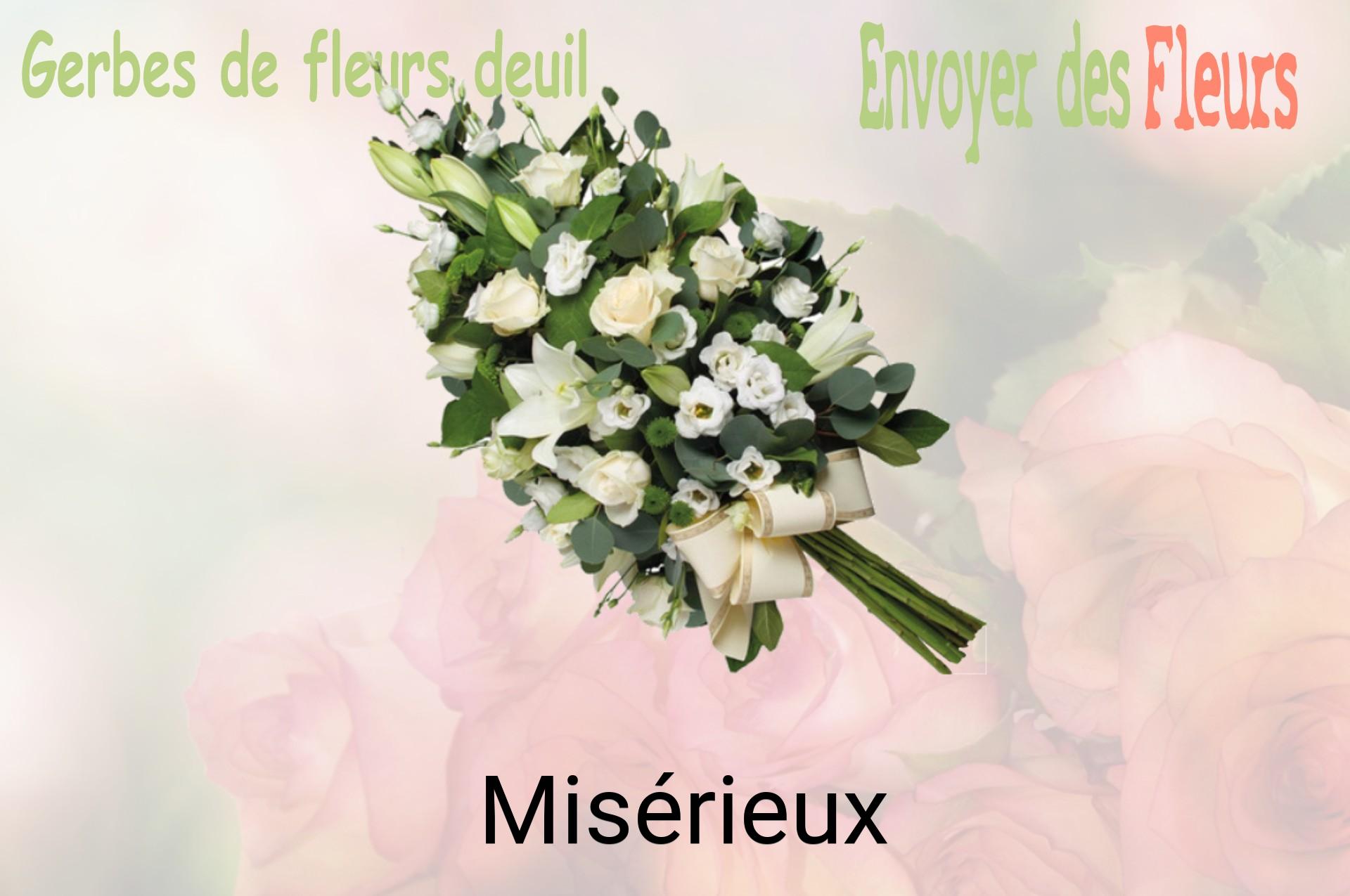 Gerbe de fleurs de deuil livrée à Misérieux